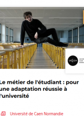 Capture d'écran du MOOC Le métier de l'étudiant