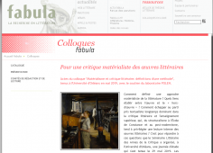 Pour une critique matérialiste des oeuvres littéraires - Fabula