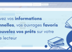 Texte : retrouvez vos informations personnelles et renouvelez vos prêts sur votre compte lecteur