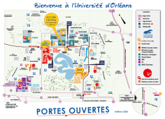 Plan du campus d'Orléans pour la JPO du 7 février 2026